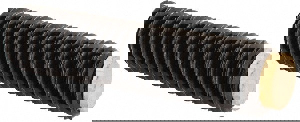 Set Screw: M8 x 1.25 x 32 mm, Soft Tip Point, Steel, Grade 5.8